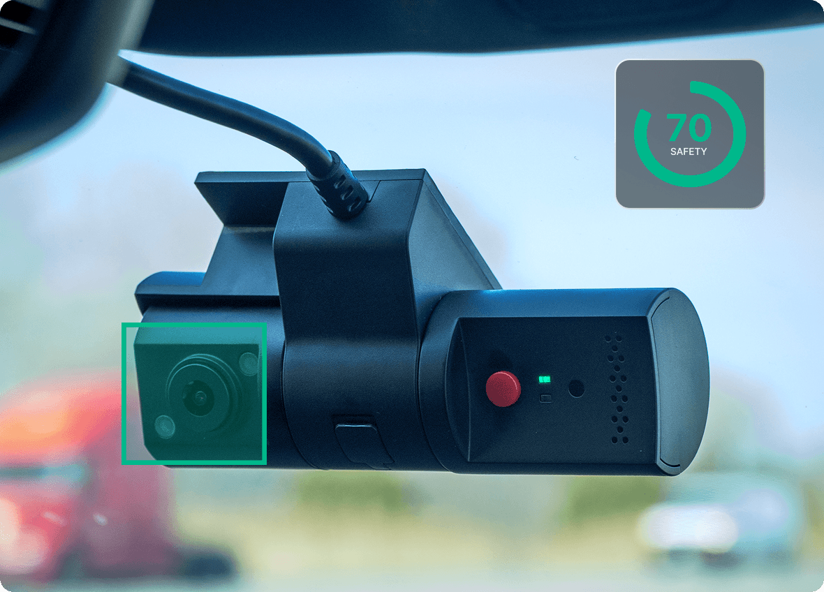 AI dash camera flagging a road incident